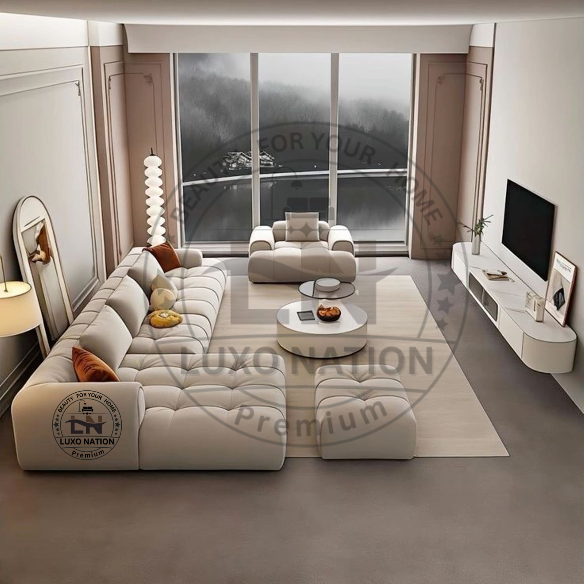 Luxo Nation Imperial Luxe L-Shape Sofa  Luxurious Modern Latest Design